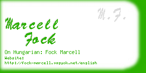 marcell fock business card